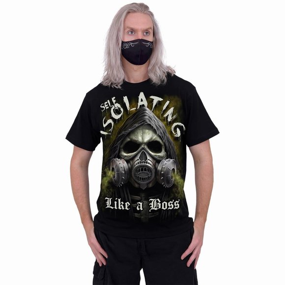 self isolation mens t shirt gothic short sleeve - Picture 3 of 3